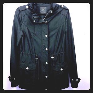 Black Cotton-On Hooded Outer Wear Coat